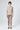 Front view of Albani Cashmere Pullover Sphinx — beige-grey Italian cashmere knit with soft waffle texture and relaxed fit.